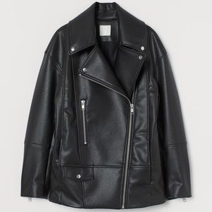H&M Oversized Faux Leather Jacket